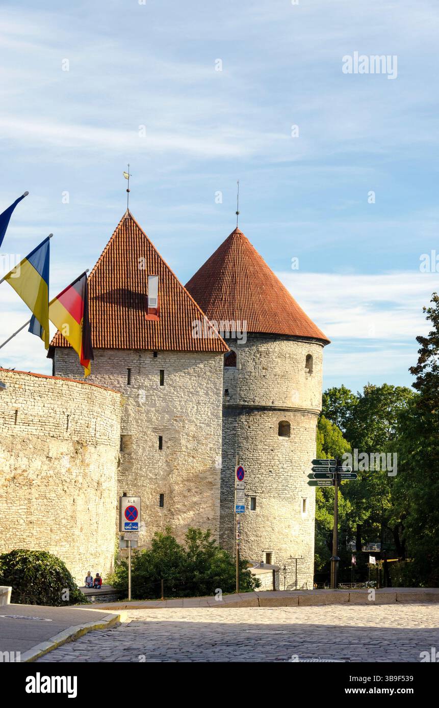 Torre Kiek in de Kök nelle mura della città di Tallinn Foto Stock