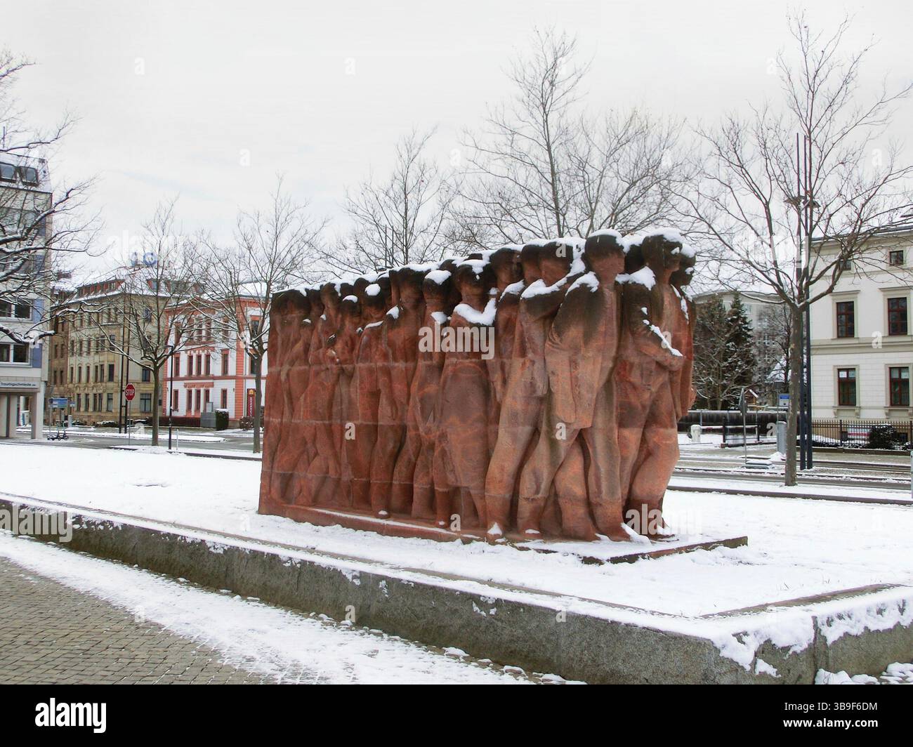 Chemnitz Station Square Monument Foto Stock