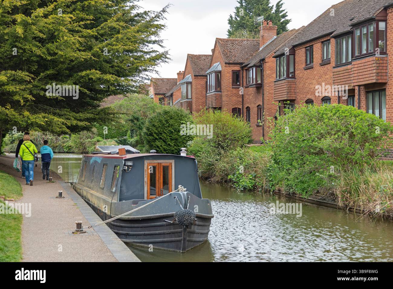 Casa galleggiante, canale, Stratford-upon-Avon, Warwickshire, Inghilterra, gran Bretagna Foto Stock