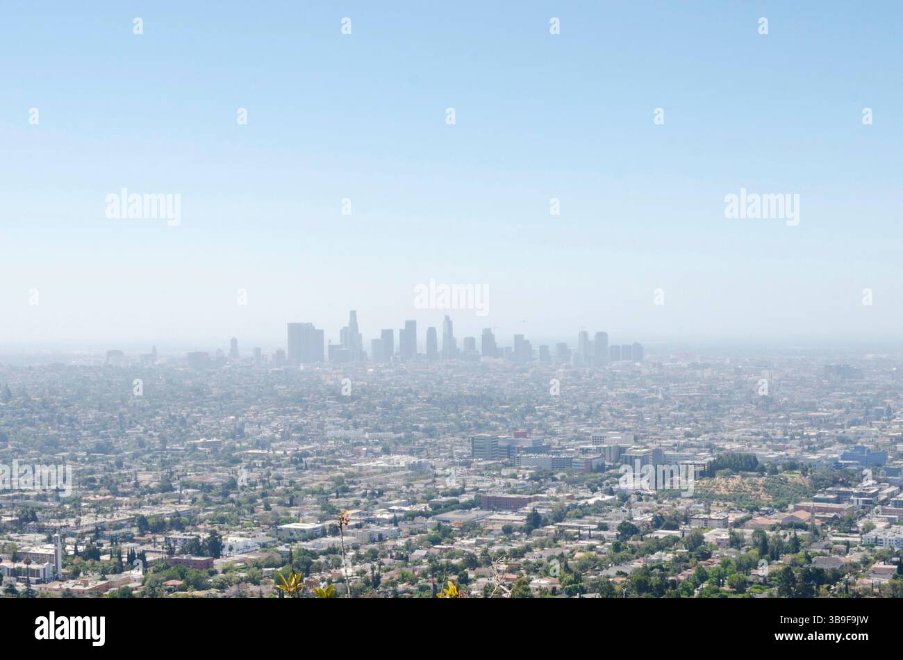 Vista di Los Angeles dal Osservatorio Griffith Foto Stock
