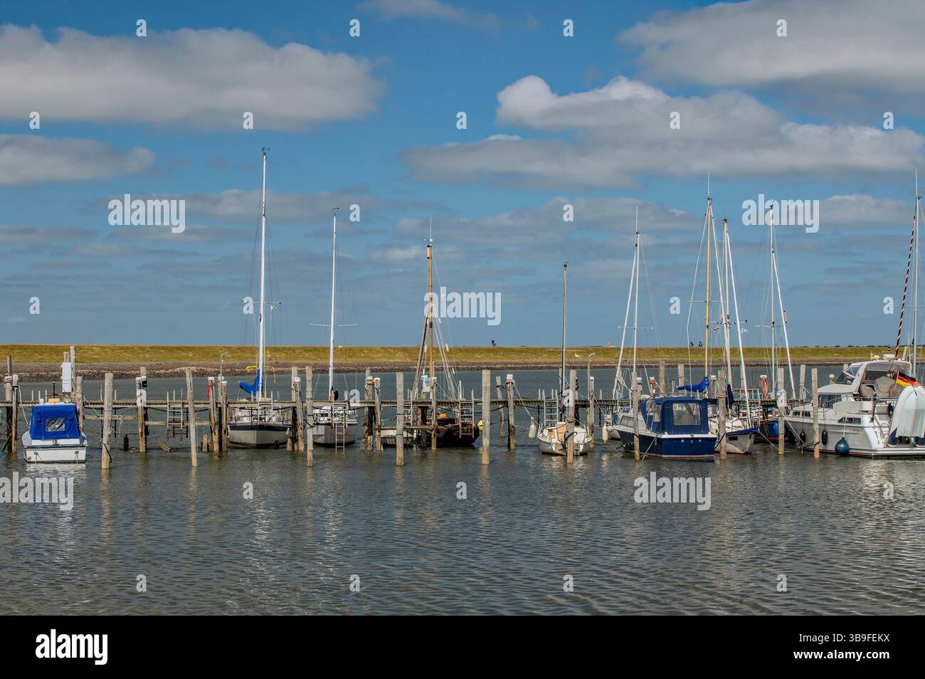 Porto di marea presso il bacino Rantum Foto Stock