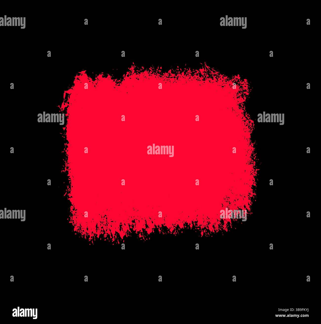 Sfondo nero con area colorata in rosso come striscione Foto Stock