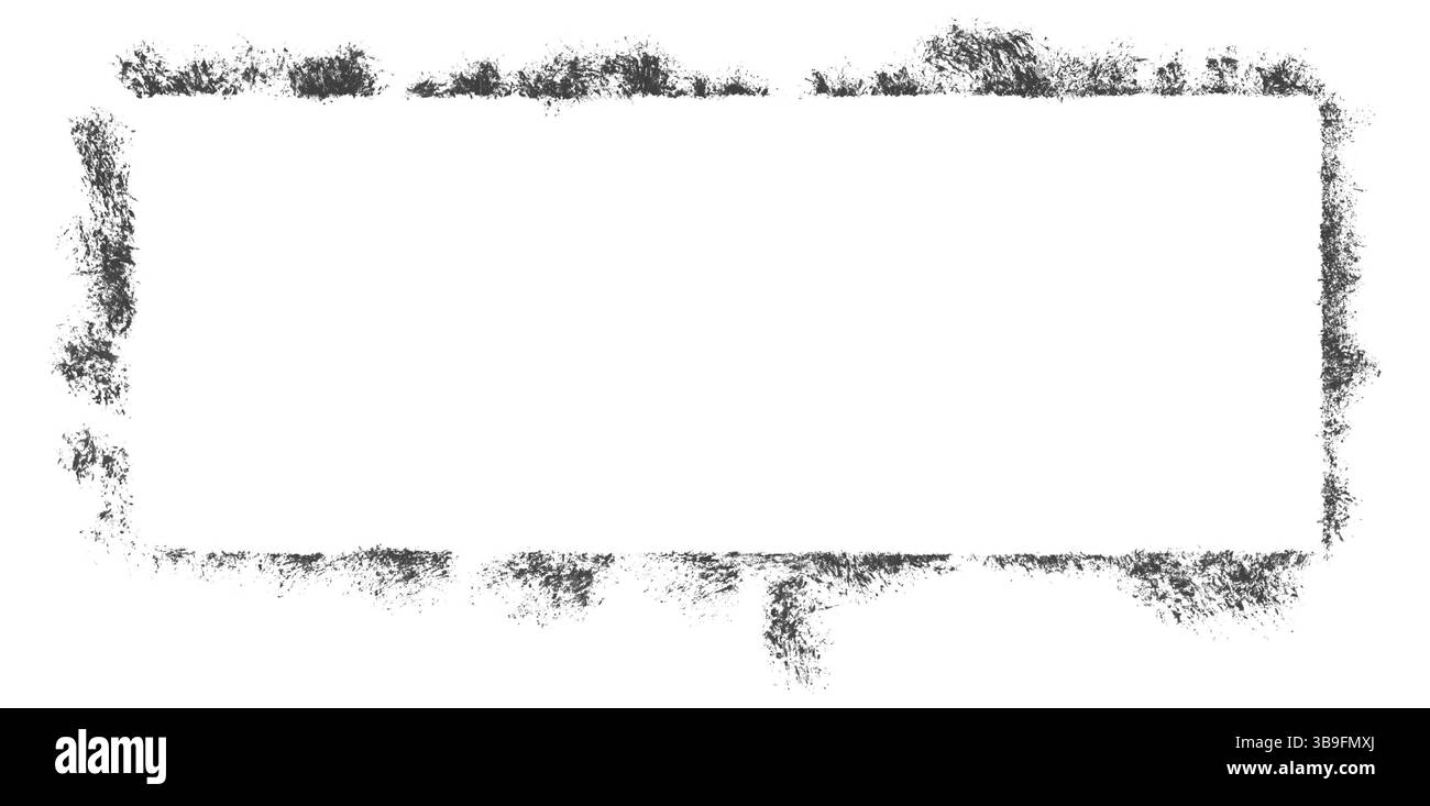 Cornice francobollo di colore nero grigio grunge Foto Stock