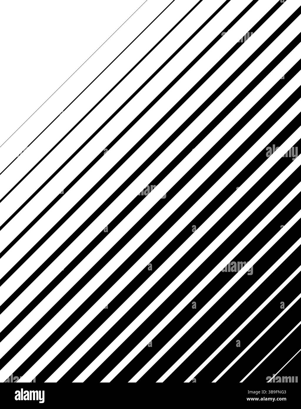 Strisce di sfondo in bianco e nero con transizione di colore diagonale Foto Stock