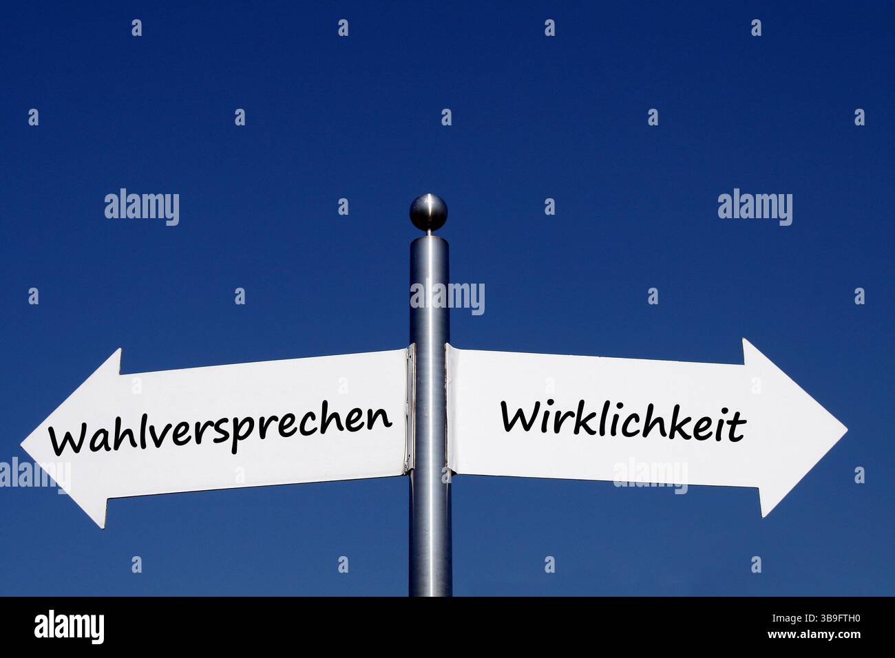Promesse elettorali e realtà Foto Stock