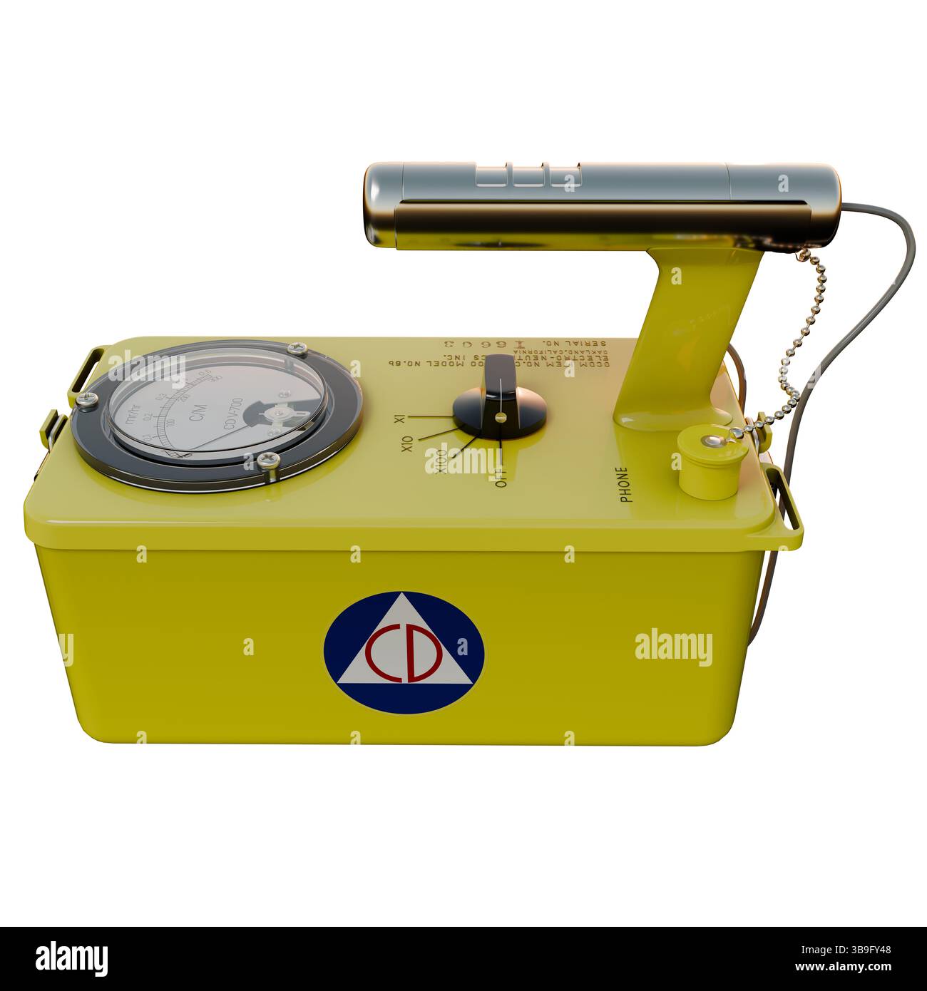 Iconico contatore Geiger dell'era Cold Ware CD V-700 Foto Stock