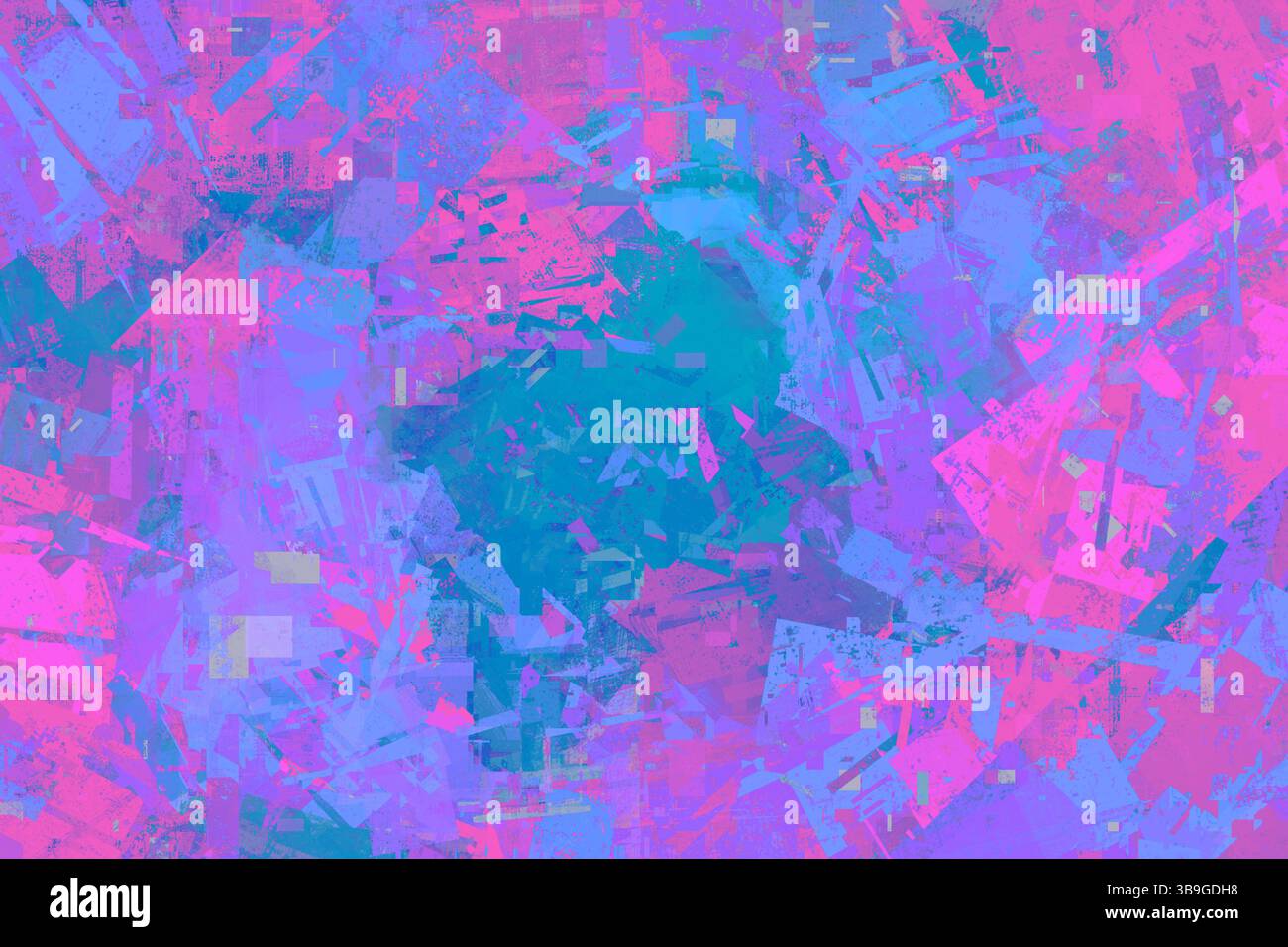 Sfondo tecnologico astratto dinamico con un vivace mix di colori viola, rosa e tè. Ideale per progetti di design creativo, media digitali e artisti Foto Stock