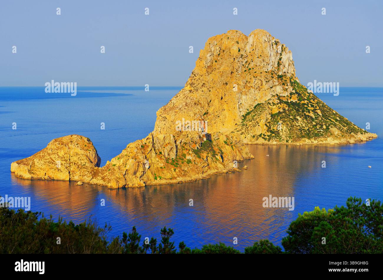 Es Vedra isole, Ibiza, Isole Baleari, Spagna, Foto Stock