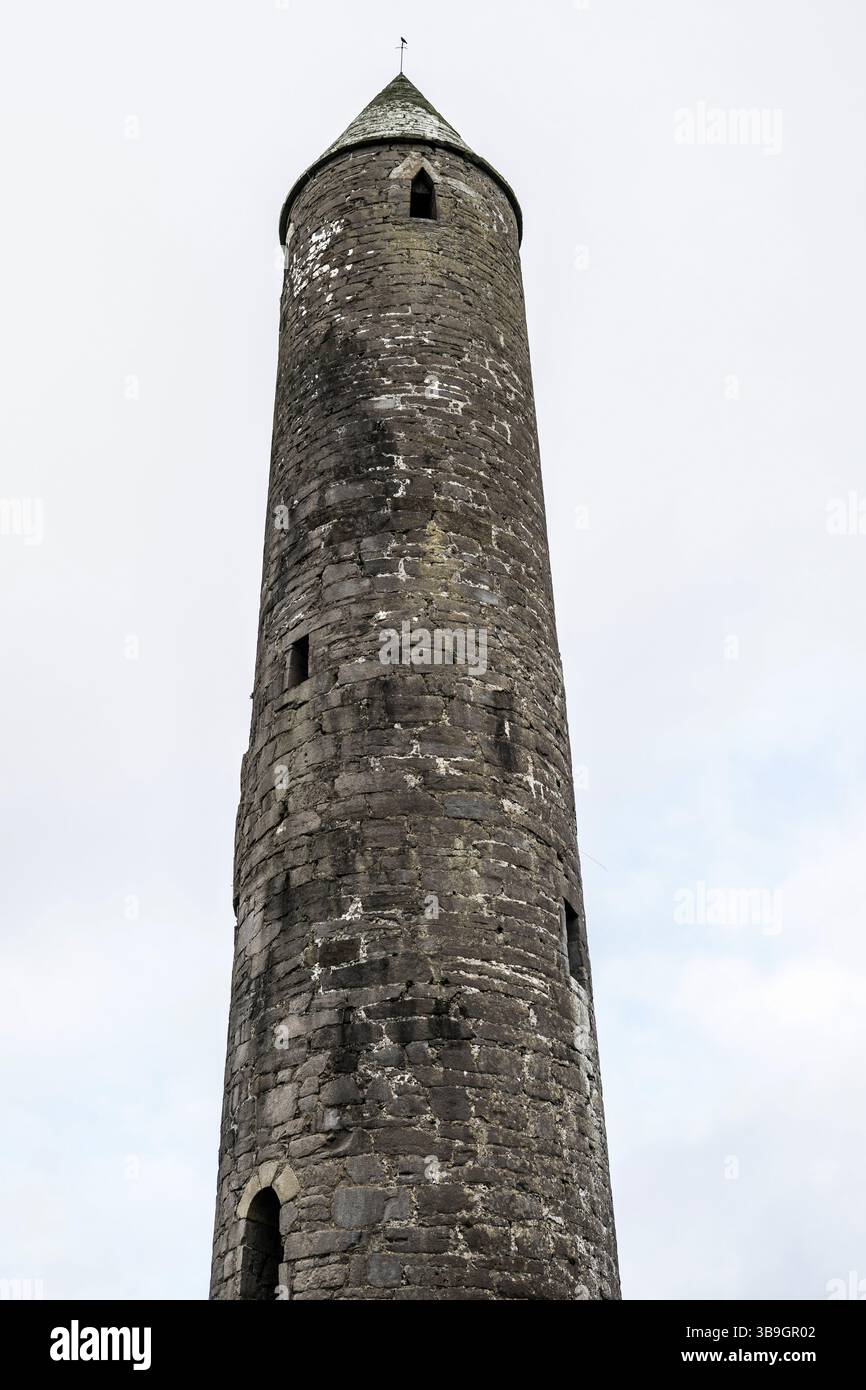 Torre rotonda di Killala, Contea di Mayo, Irlanda Foto Stock
