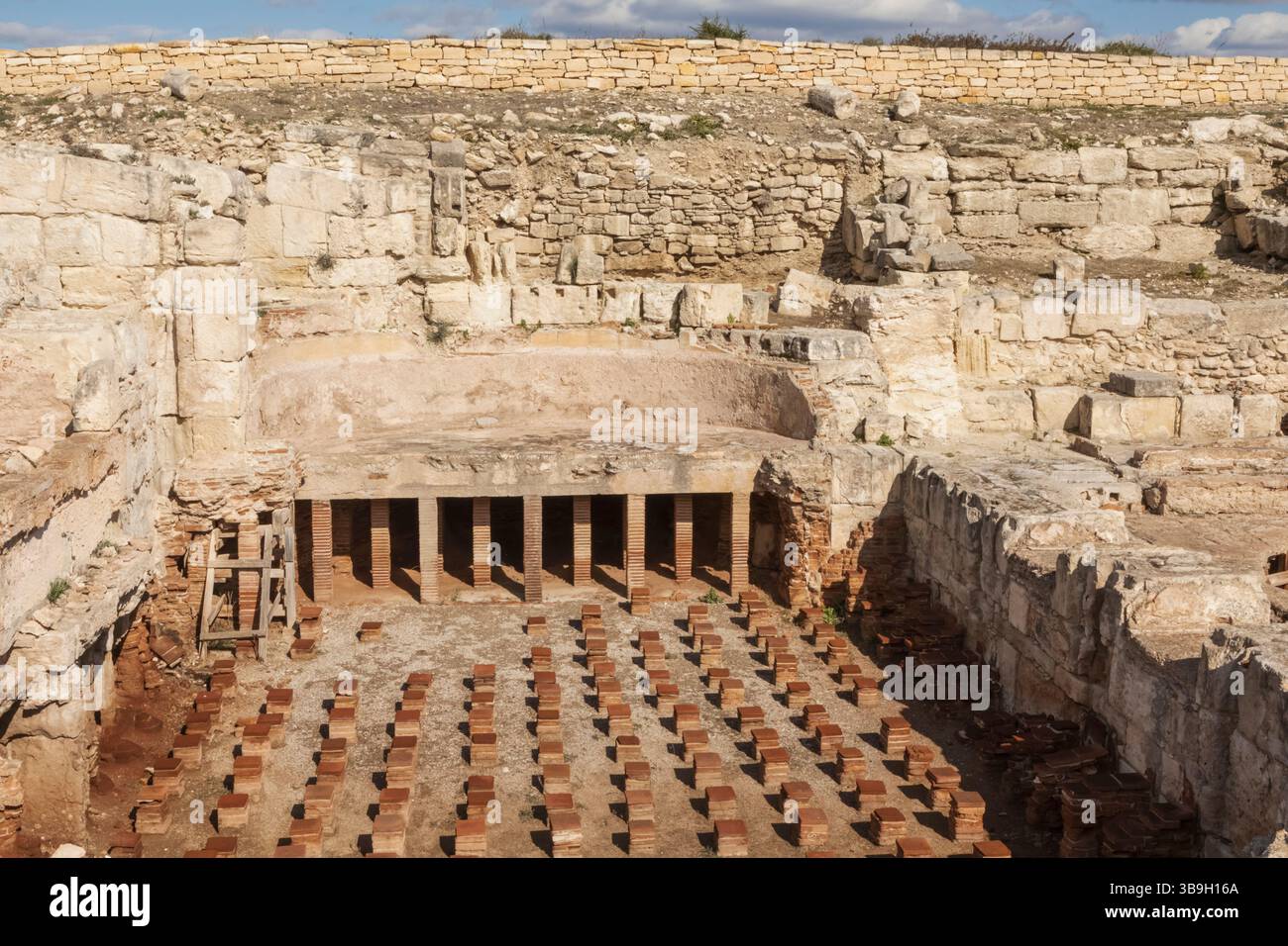 Cipro, Episkopi, Kourion, il sito archeologico di Kourion, le terme pubbliche Foto Stock