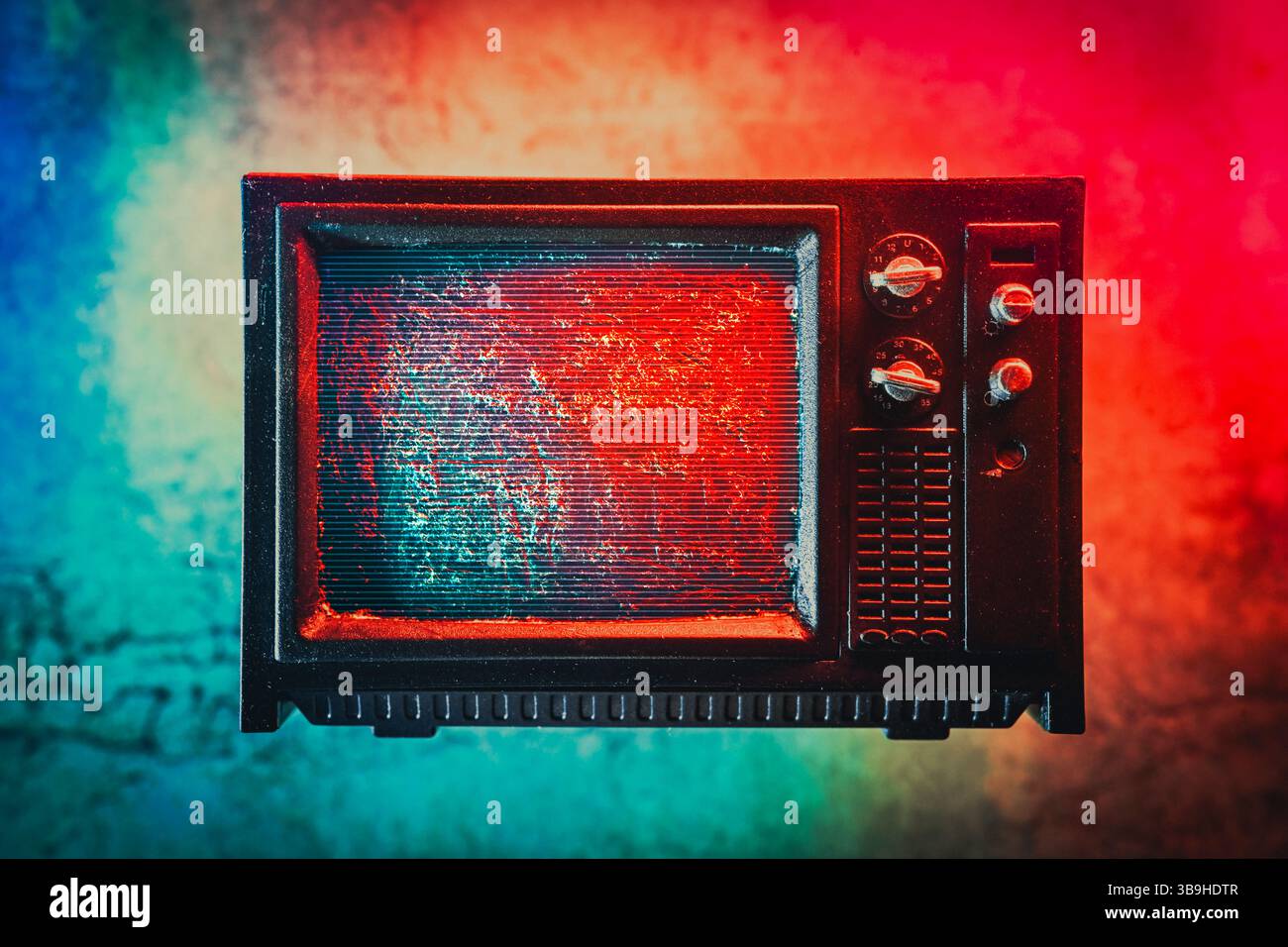 Televisione in miniatura Foto Stock