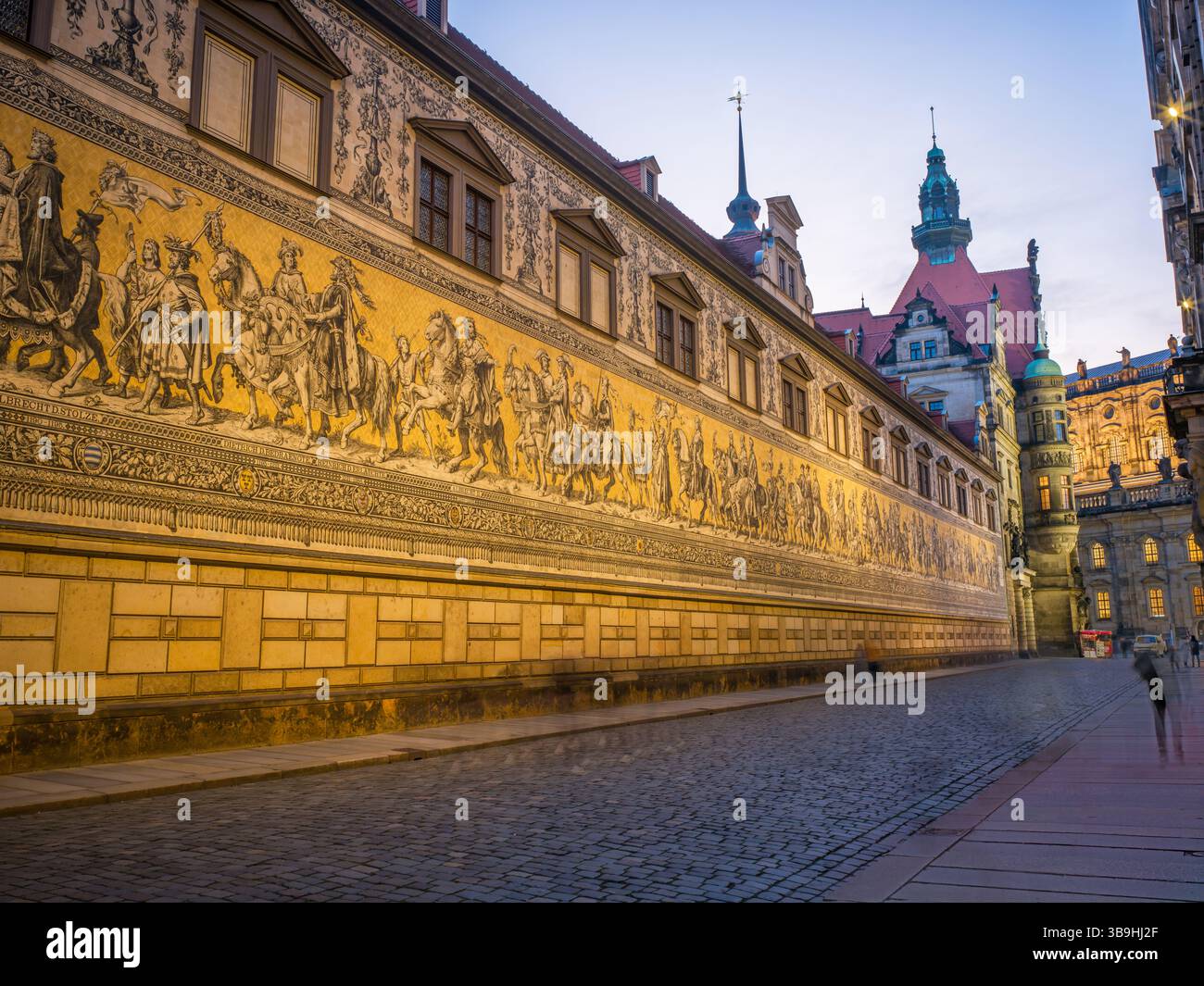Processione dei principi, città vecchia, Dresda, Sassonia, Germania dell'Est, Germania, Europa Foto Stock