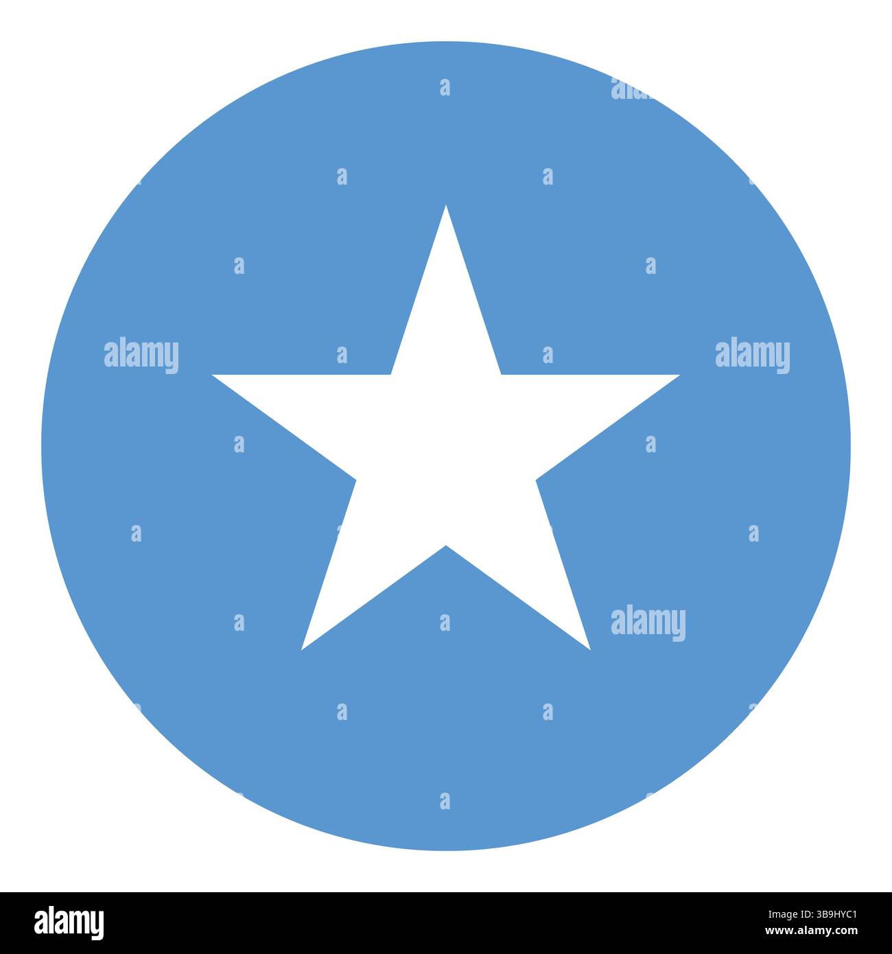 Bandiera della Somalia. Icona del logo della bandiera del cerchio Somalia disegno dell'illustrazione vettoriale del computer. Illustrazione Vettoriale