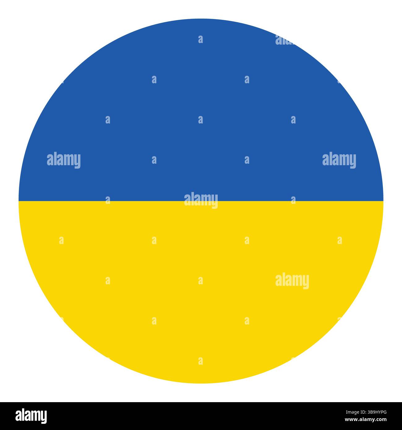 Bandiera dell'Ucraina. Ucraina logo bandiera cerchio icona disegno grafico vettoriale computer. Illustrazione Vettoriale