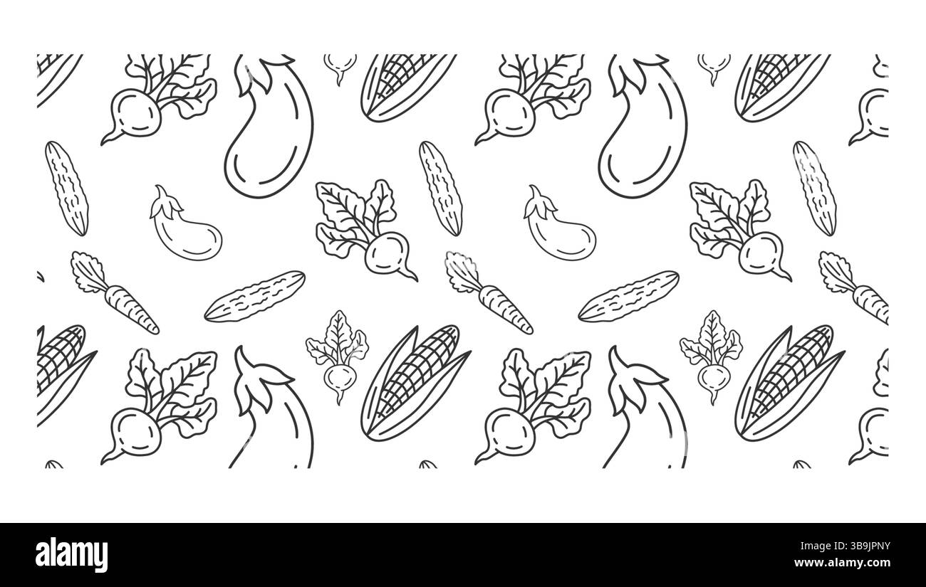 Disposizione diversificata di verdure in un'atmosfera di preparazione di alimenti freschi Illustrazione Vettoriale