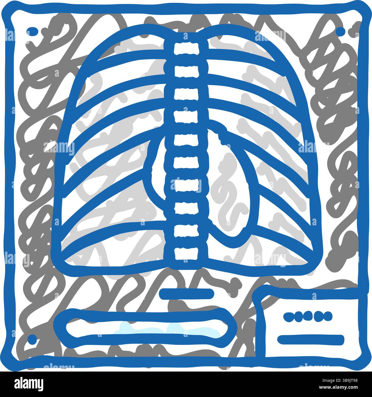 illustrazione dell'icona di lesione da frattura a raggi x. Illustrazione Vettoriale