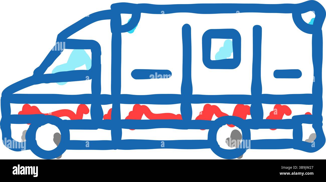 illustrazione dell'icona di lesione da frattura dell'ambulanza Illustrazione Vettoriale