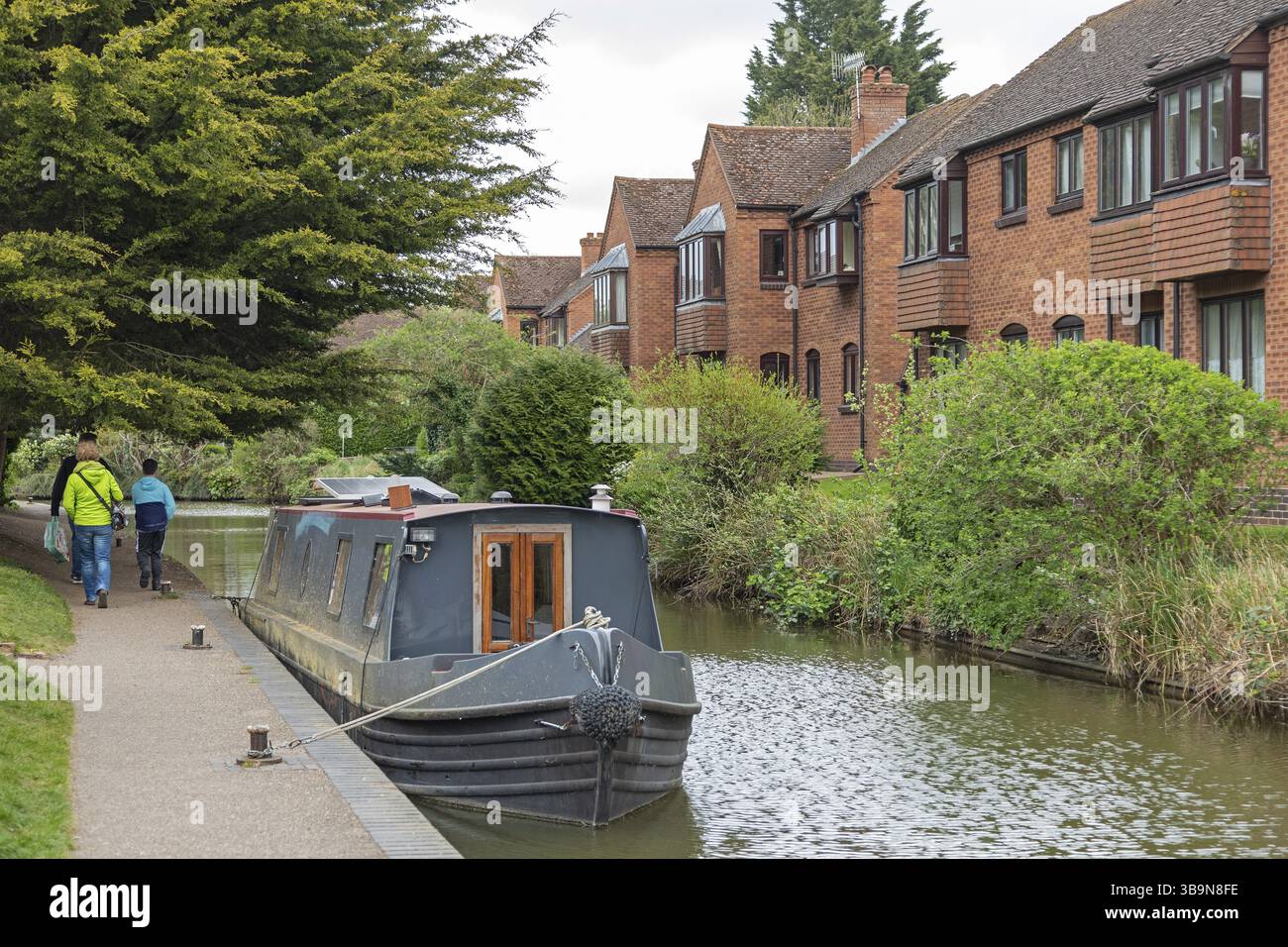 Casa galleggiante, canale, Stratford-upon-Avon, Warwickshire, Inghilterra, gran Bretagna Foto Stock