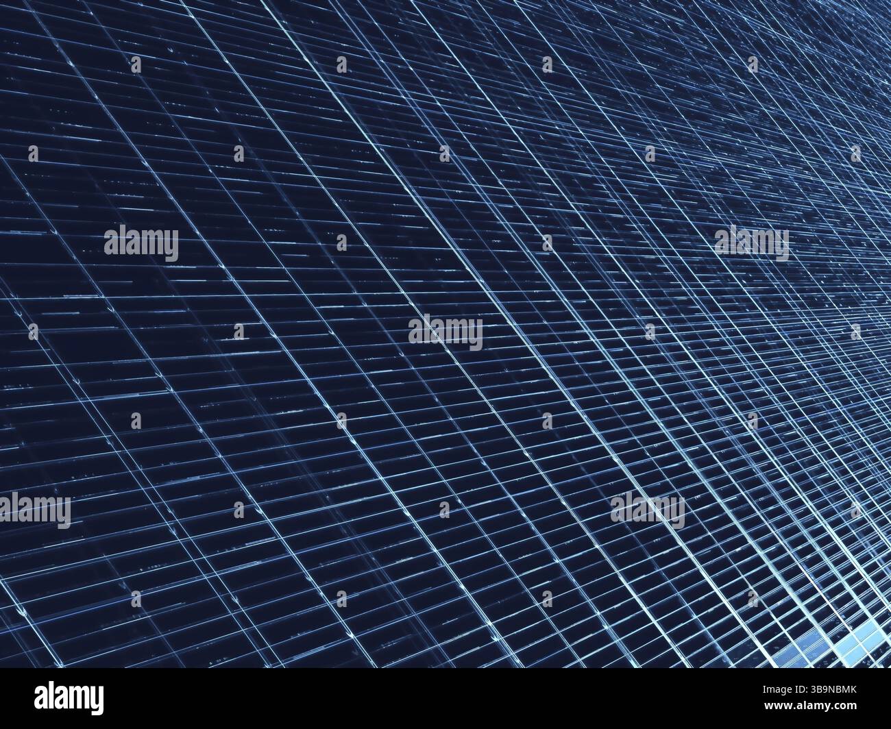 La tecnologia grid di stile - abstract computer-immagine generata. Geometria Frattale: attraversando le linee rette e le cellule. Arte digitale per sfondi, copre, web Foto Stock