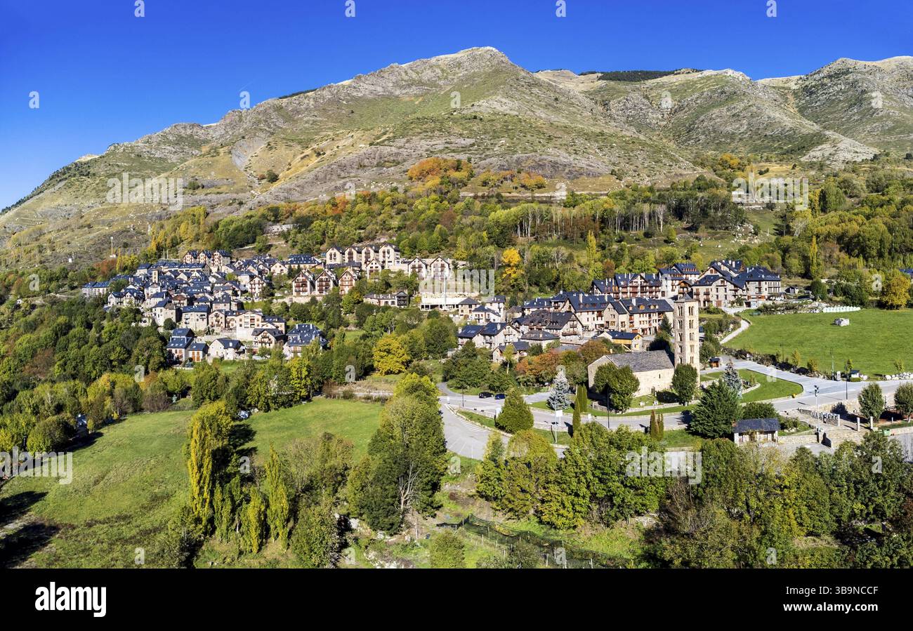 Sant Climent de Tauell, Valle del Bohi (la Vall de Boi) regione catalana dell'alta Ribagorza, provincia di Lerida, Spagna, Europa Foto Stock
