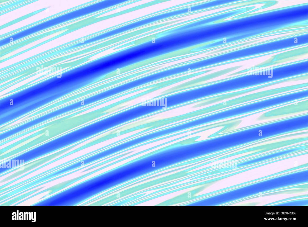 Sfondo striato astratto - immagine generata dal computer. Geometria frattale: Strisce e pieghe lucide. Per progetti ecologici o di design aziendale Foto Stock