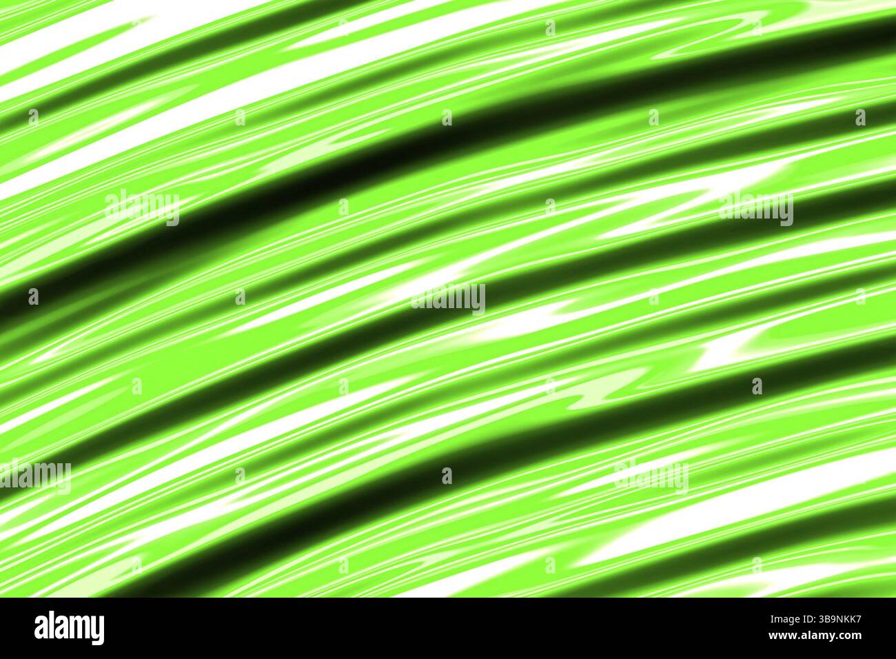 Sfondo striato astratto - immagine generata dal computer. Geometria frattale: Strisce e pieghe lucide. Per progetti ecologici o di design aziendale Foto Stock