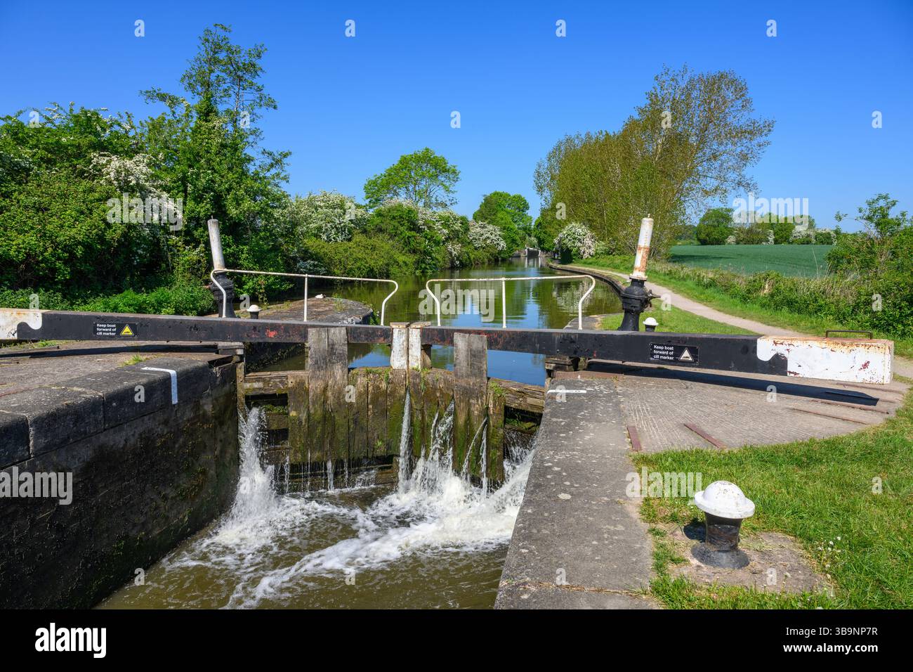 Grand Union Canal nel Warwickshire Foto Stock