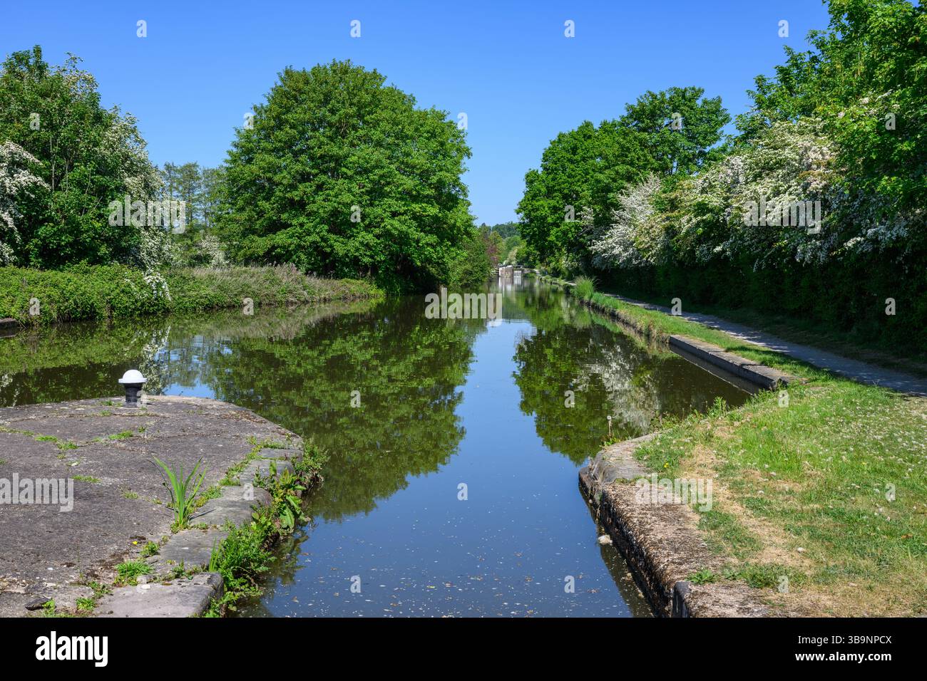 Grand Union Canal nel Warwickshire Foto Stock