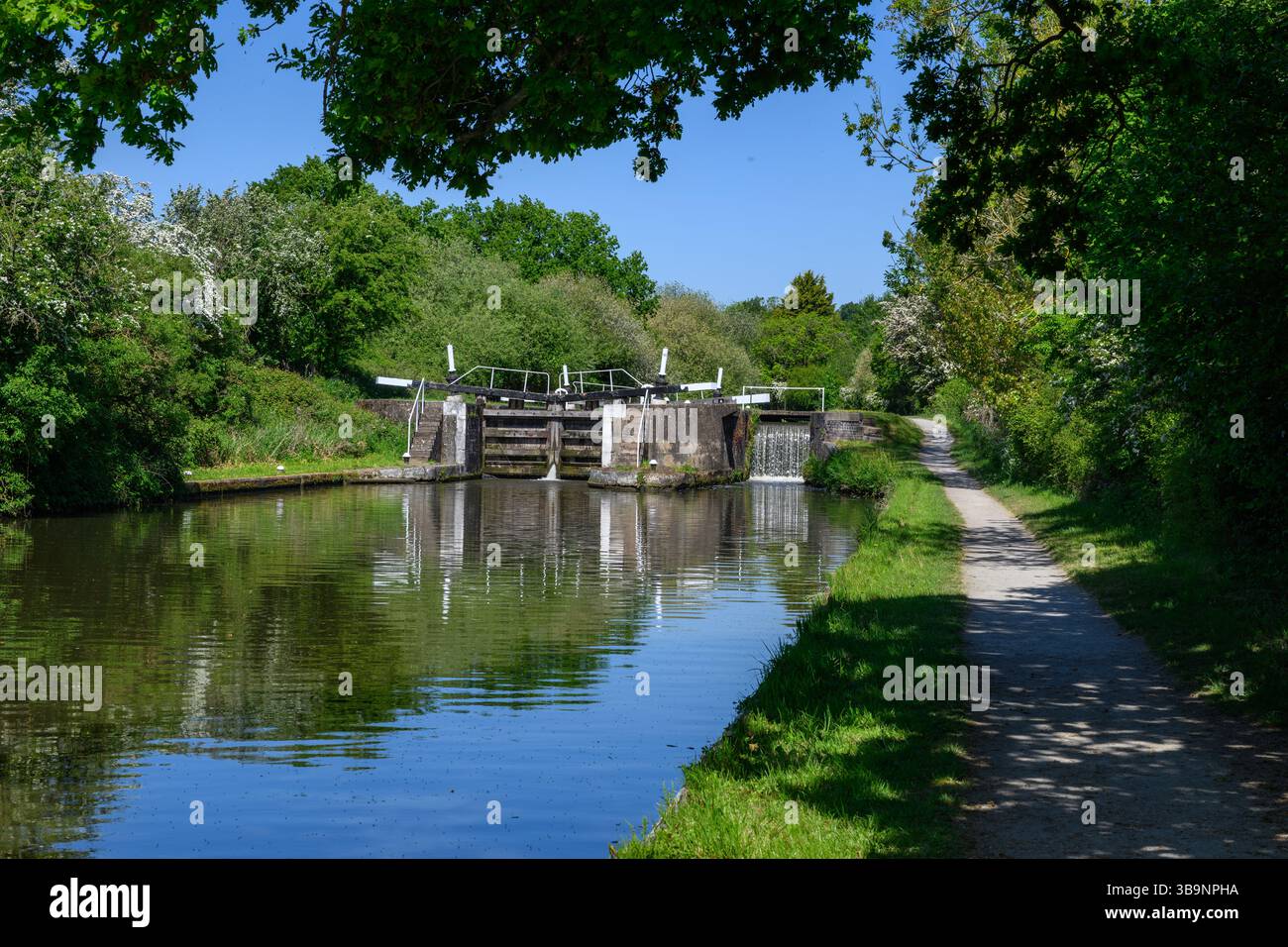 Grand Union Canal nel Warwickshire Foto Stock