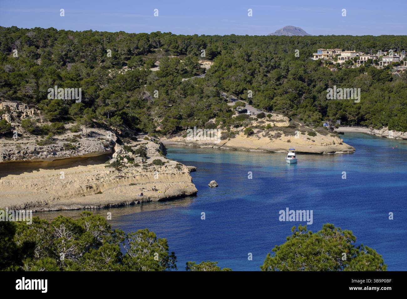 Cala Fornells, Calvia, Maiorca, Isole Baleari, Spagna, Europa Foto Stock