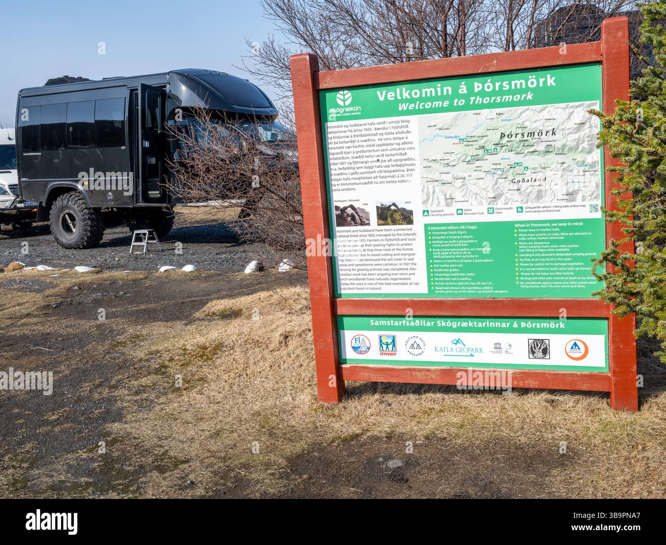 Aprile 2025 - Thorsmorg, Islanda Foto Stock