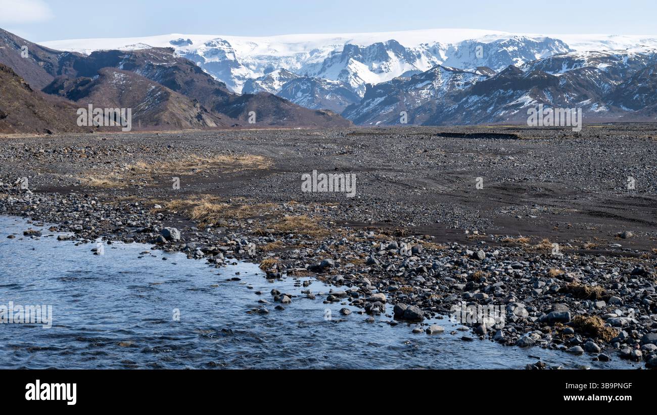 Aprile 2025 - Thorsmorg, Islanda Foto Stock