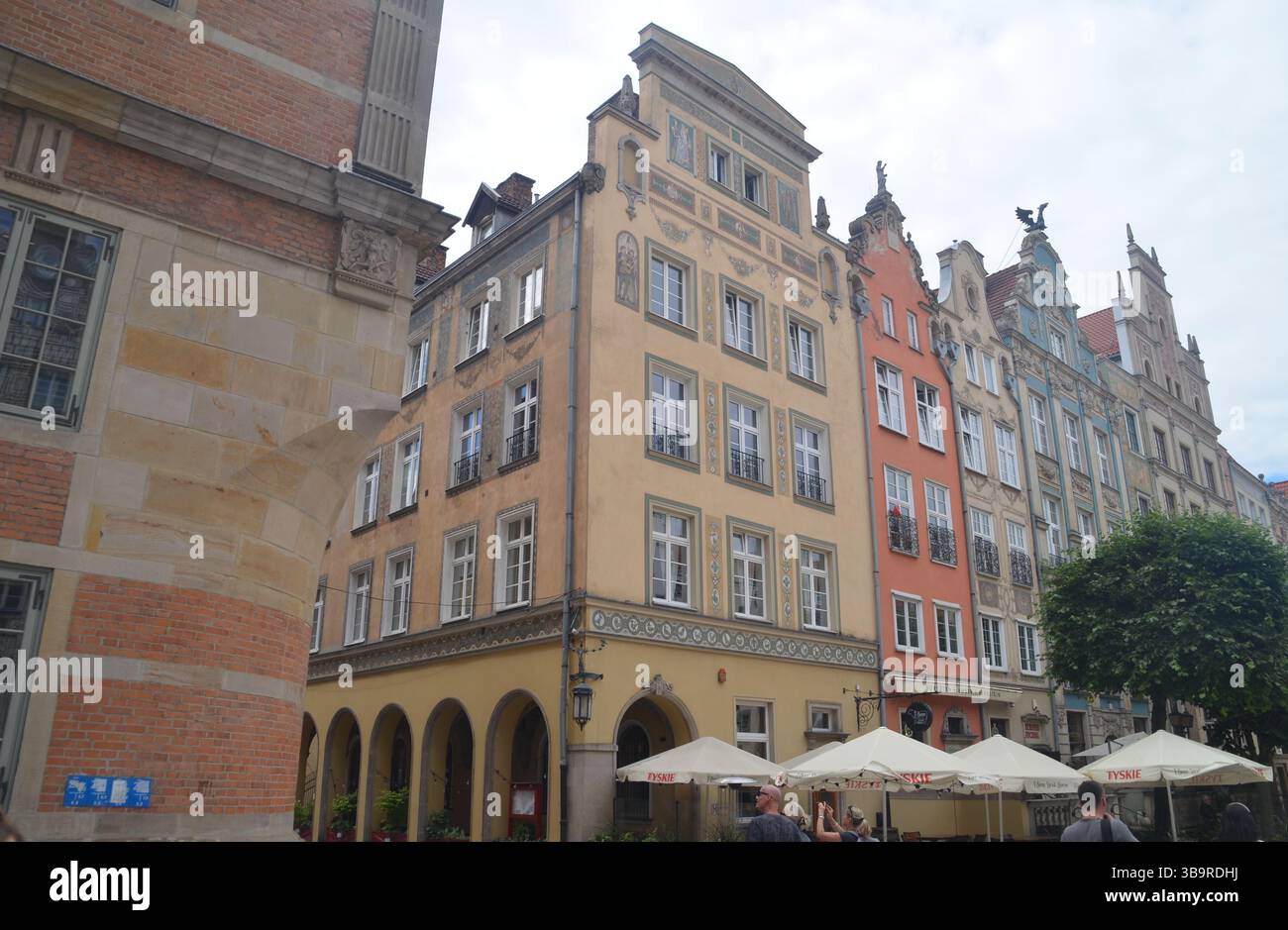 Vecchie case a Gdańsk, Polonia Foto Stock