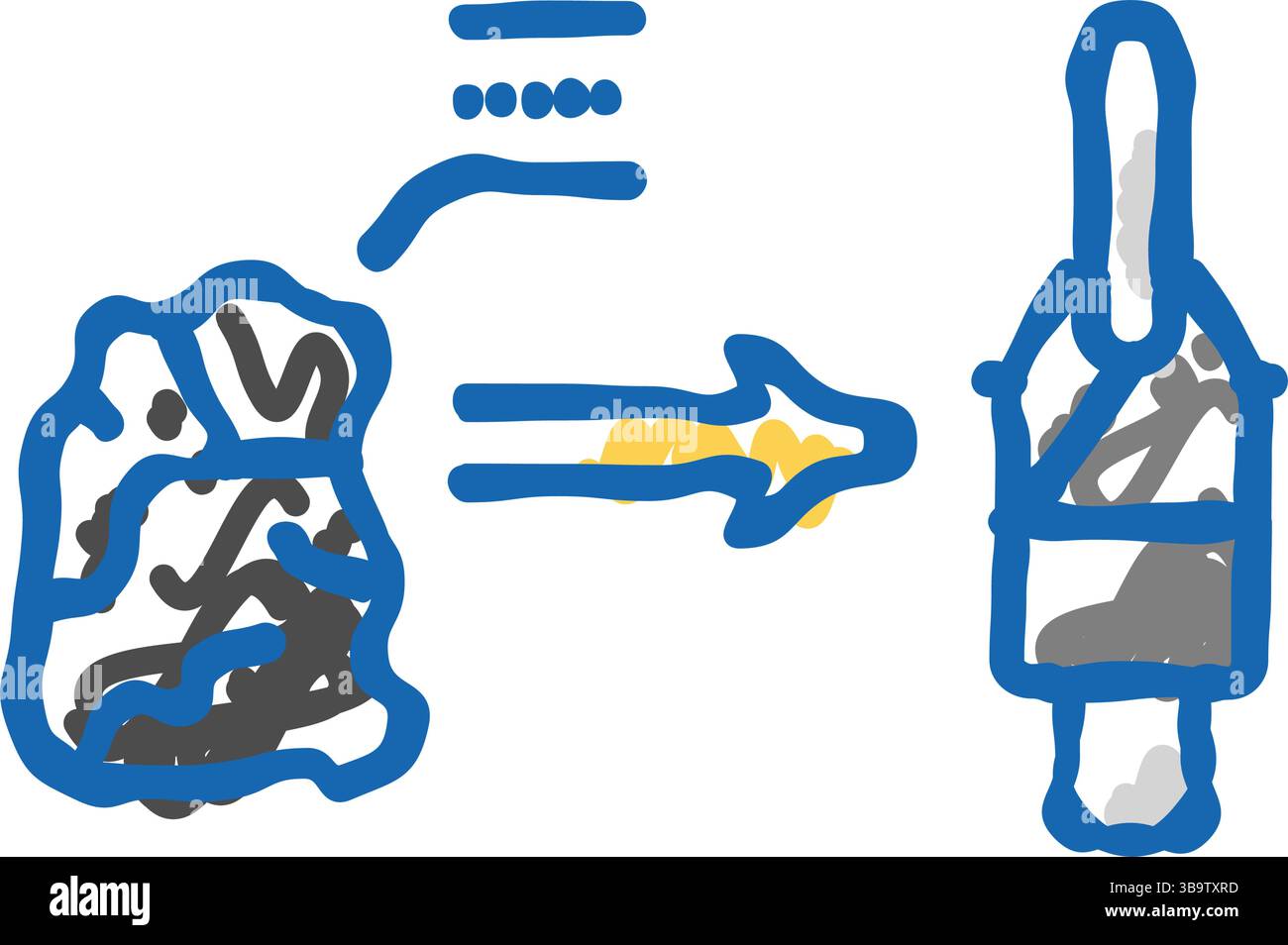 illustrazione dell'icona del tecnico meccanico dei materiali degli utensili Illustrazione Vettoriale