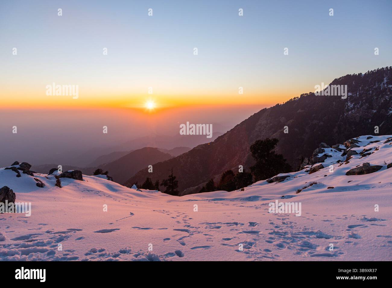 Varie vedute di Triund, Sharamshala Foto Stock