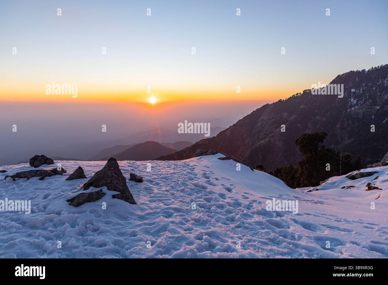 Varie vedute di Triund, Sharamshala Foto Stock
