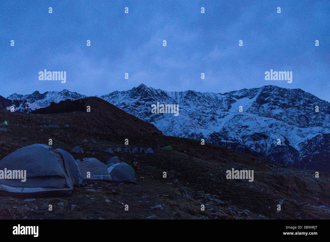 Varie vedute di Triund, Sharamshala Foto Stock