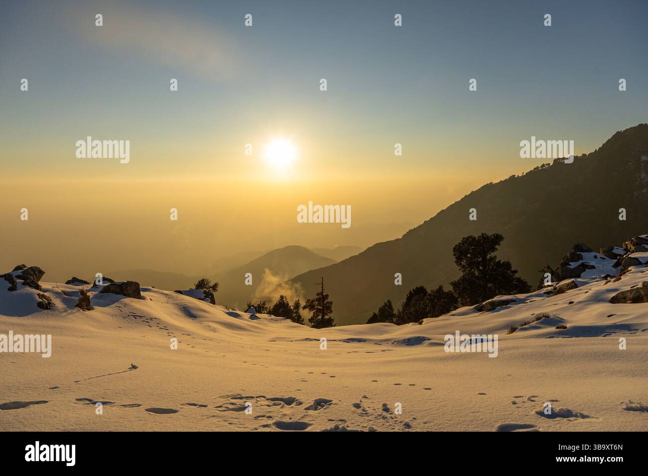 Varie vedute di Triund, Sharamshala Foto Stock