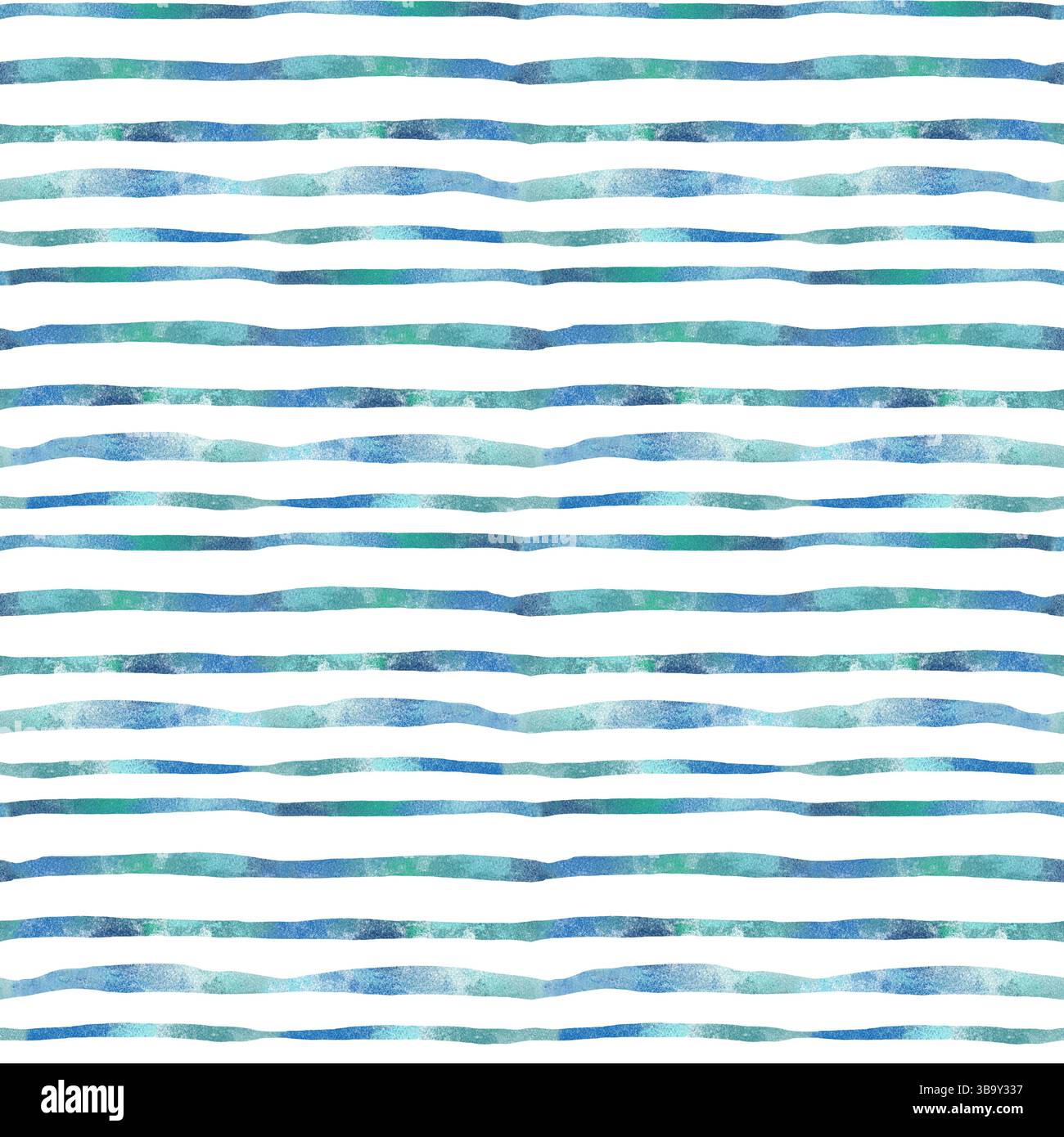 Il design presenta un motivo senza cuciture costituito da strisce blu e verdi su uno sfondo bianco nitido, che crea un effetto visivo vibrante Foto Stock