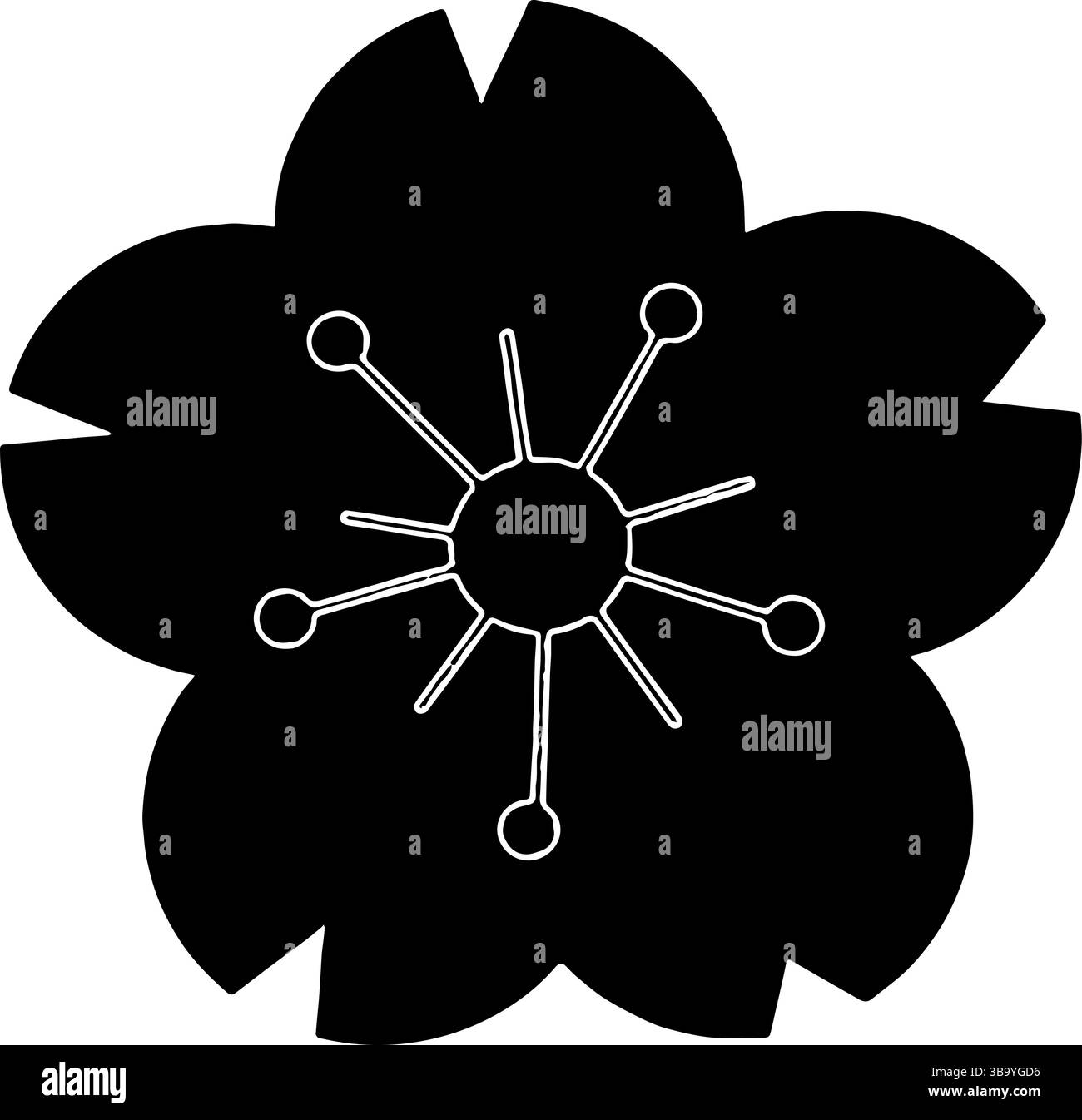 Sakura Vector Illustration basato sul Giappone Illustrazione Vettoriale