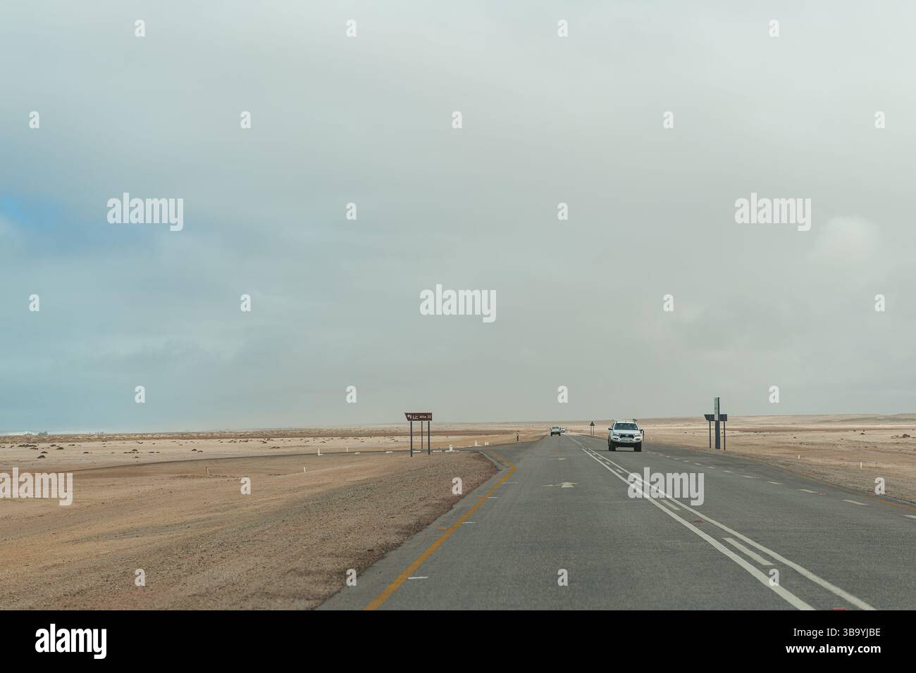 Strada C34 a nord di Swakopmund, Namibia Foto Stock