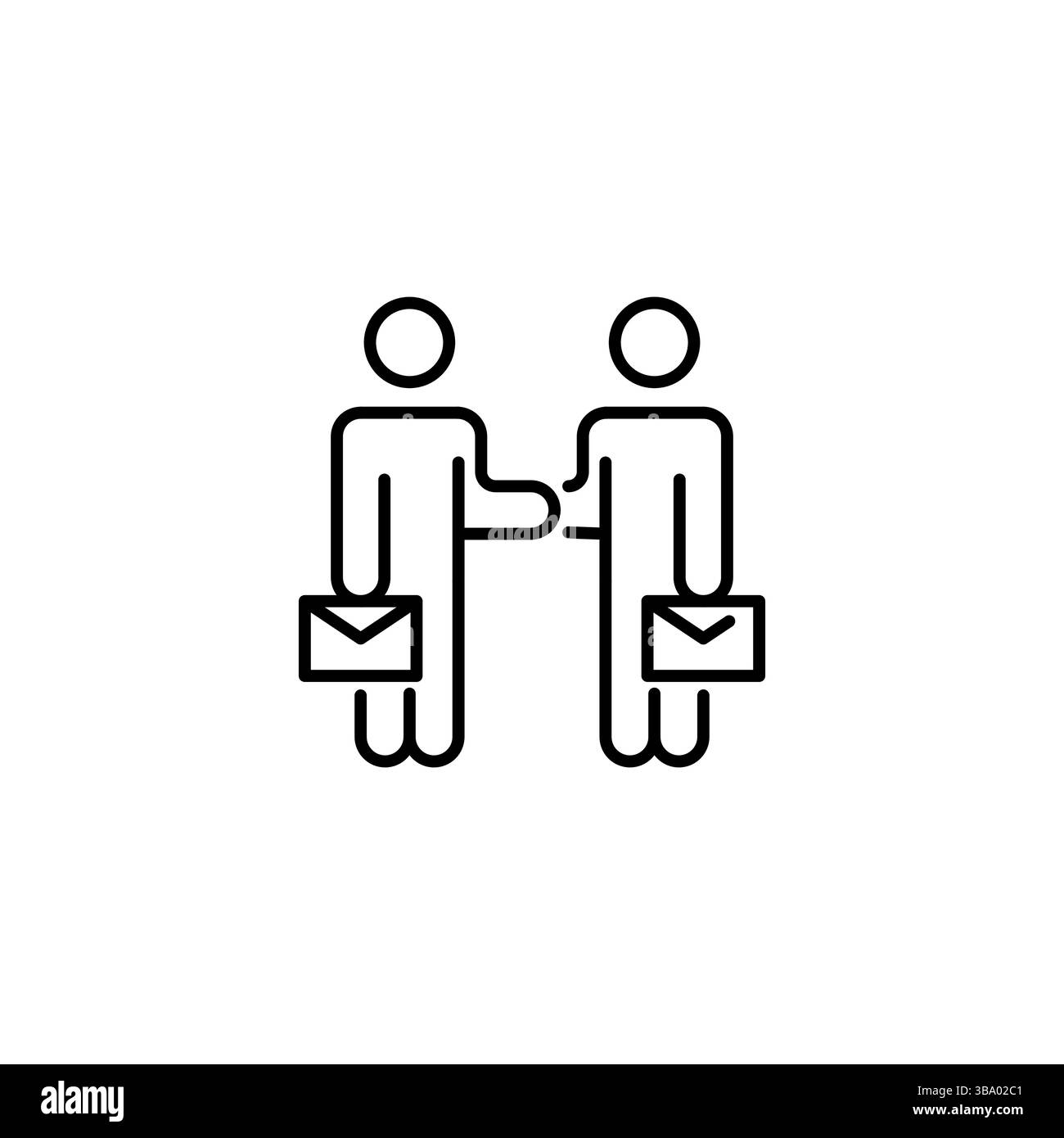 Icona di partnership – simbolo del contratto commerciale e della collaborazione Illustrazione Vettoriale