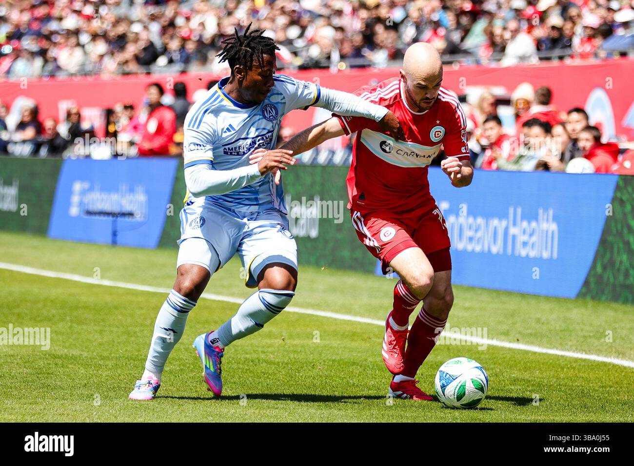 Chicago, il, USA, 10 maggio 2025. Major League Soccer (MLS) Chicago Fire FC vs. Atlanta United FC al Soldier Field. Foto Stock