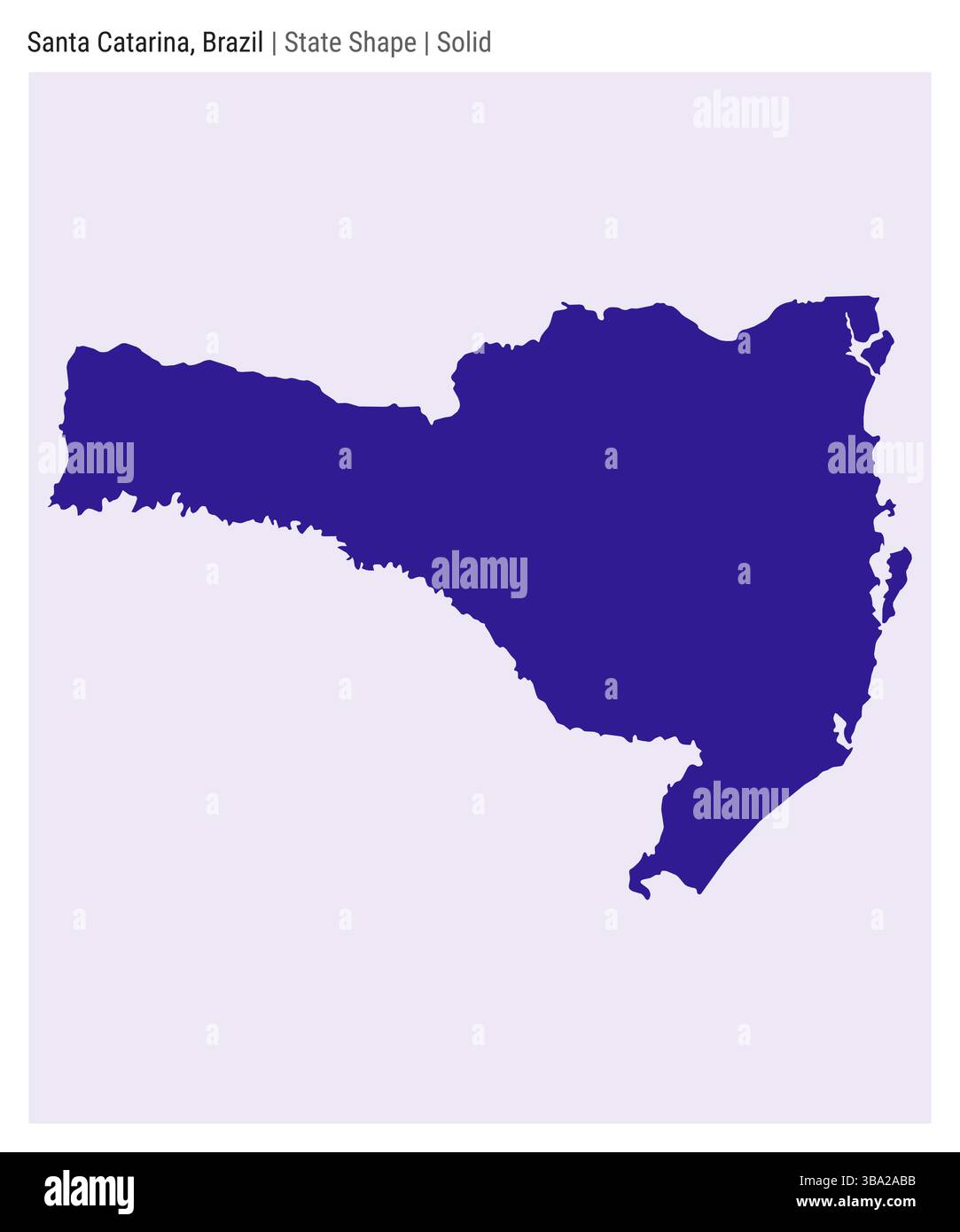 Santa Catarina, Brasile. Semplice mappa vettoriale. Stato forma. Stile solido. Confine di Santa Catarina. Illustrazione vettoriale. Illustrazione Vettoriale