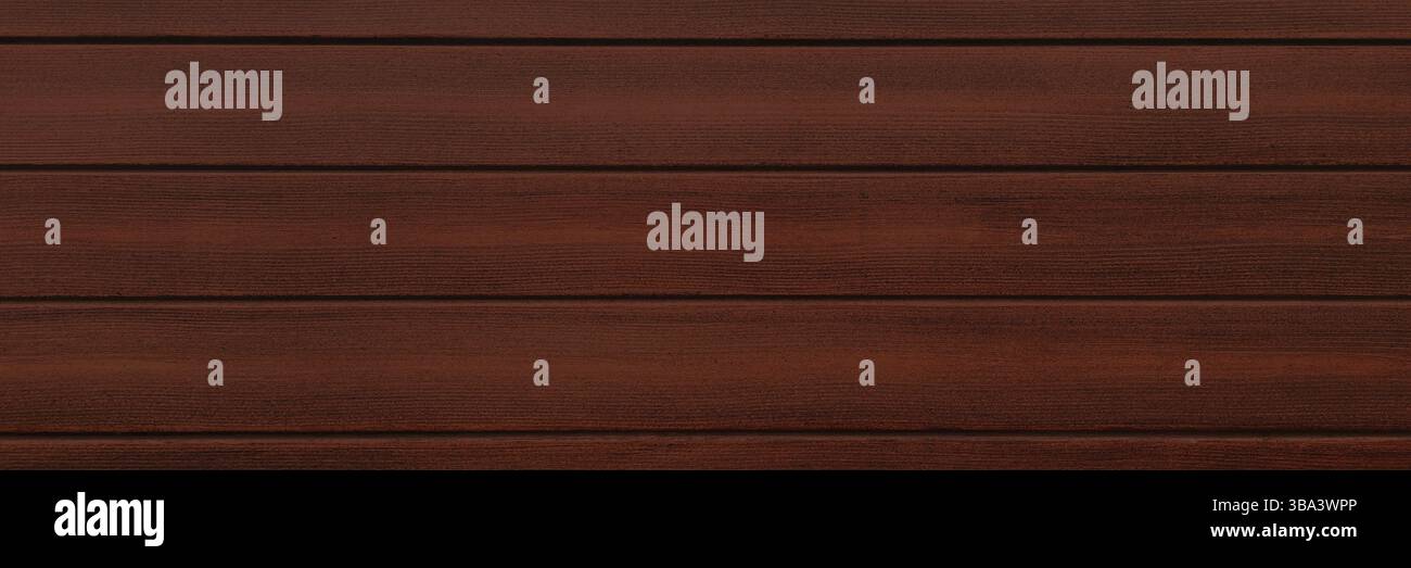 Fondo in legno marrone, quercia scura di legno satinato invecchiato con vernice sbiadita che mostra la consistenza della venatura del legno. lavare le tavole di legno duro Foto Stock