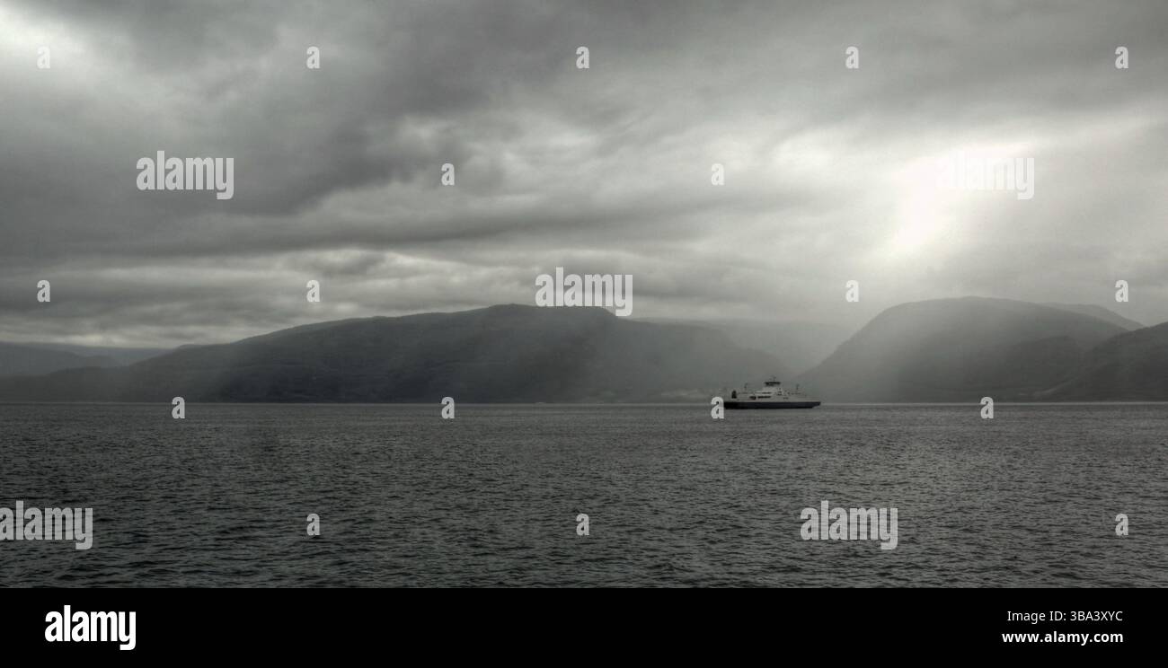 Natura ruvida nel paesaggio norvegese in estate Foto Stock
