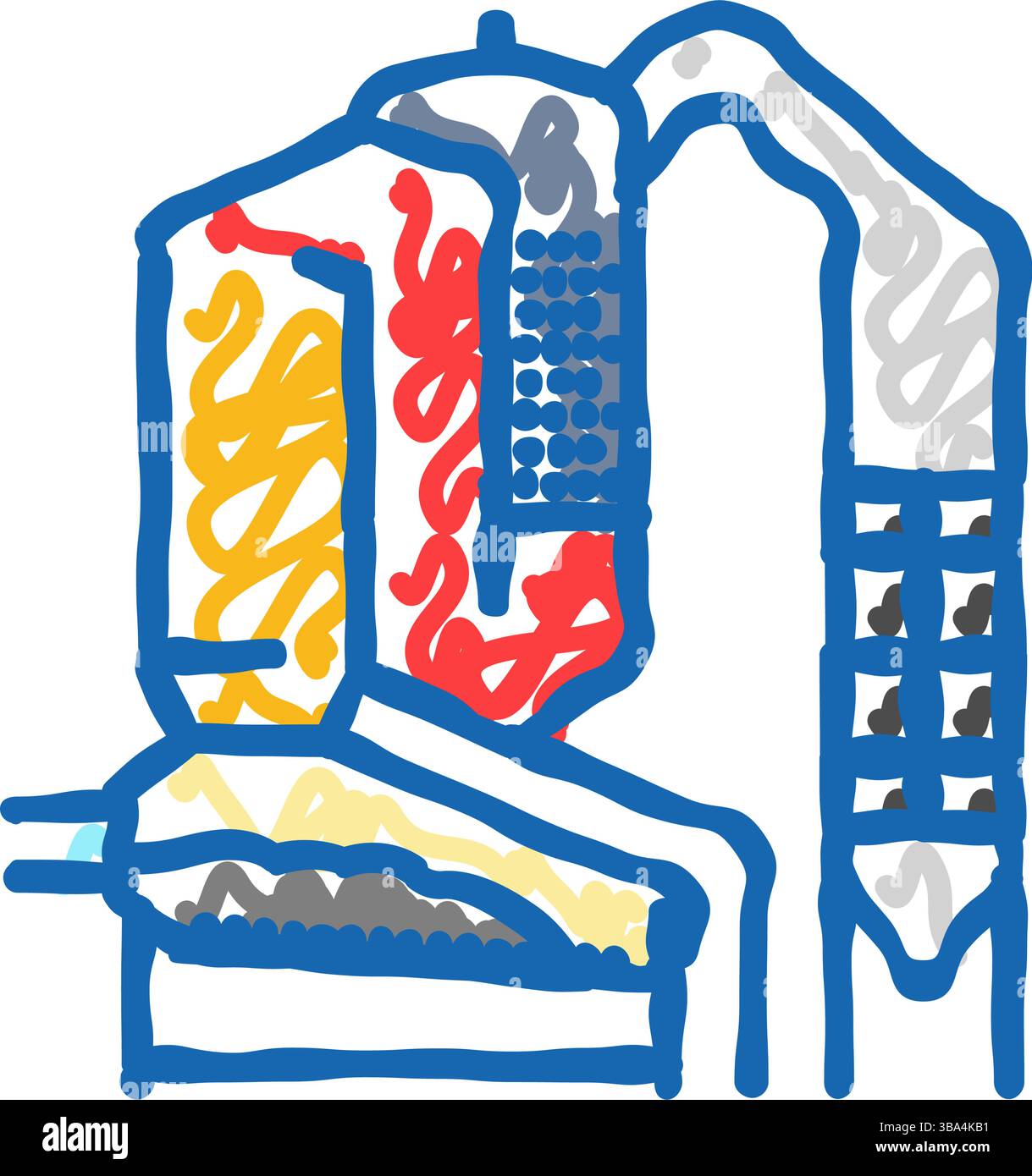 illustrazione dell'icona della biomassa di combustione Illustrazione Vettoriale