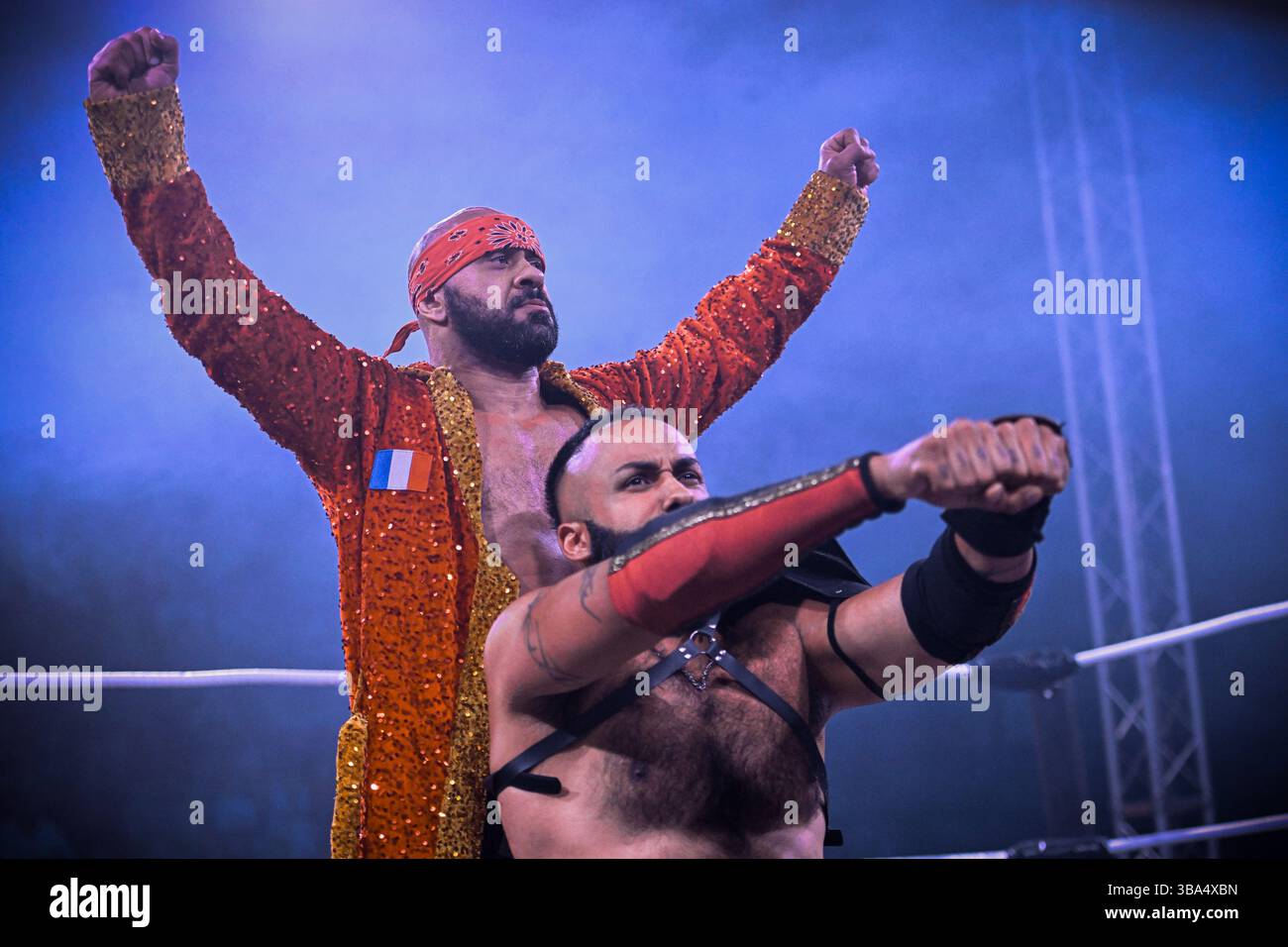 COLLEGNO, TORINO, ITALIA - 10 MAGGIO: American Wrestling - Purgatorio al PalaCollegno il 10 maggio 2025 Foto Stock