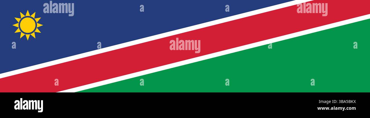 Bandiera della Namibia. Illustrazione vettoriale digitale flag Namibia. Illustrazione Vettoriale