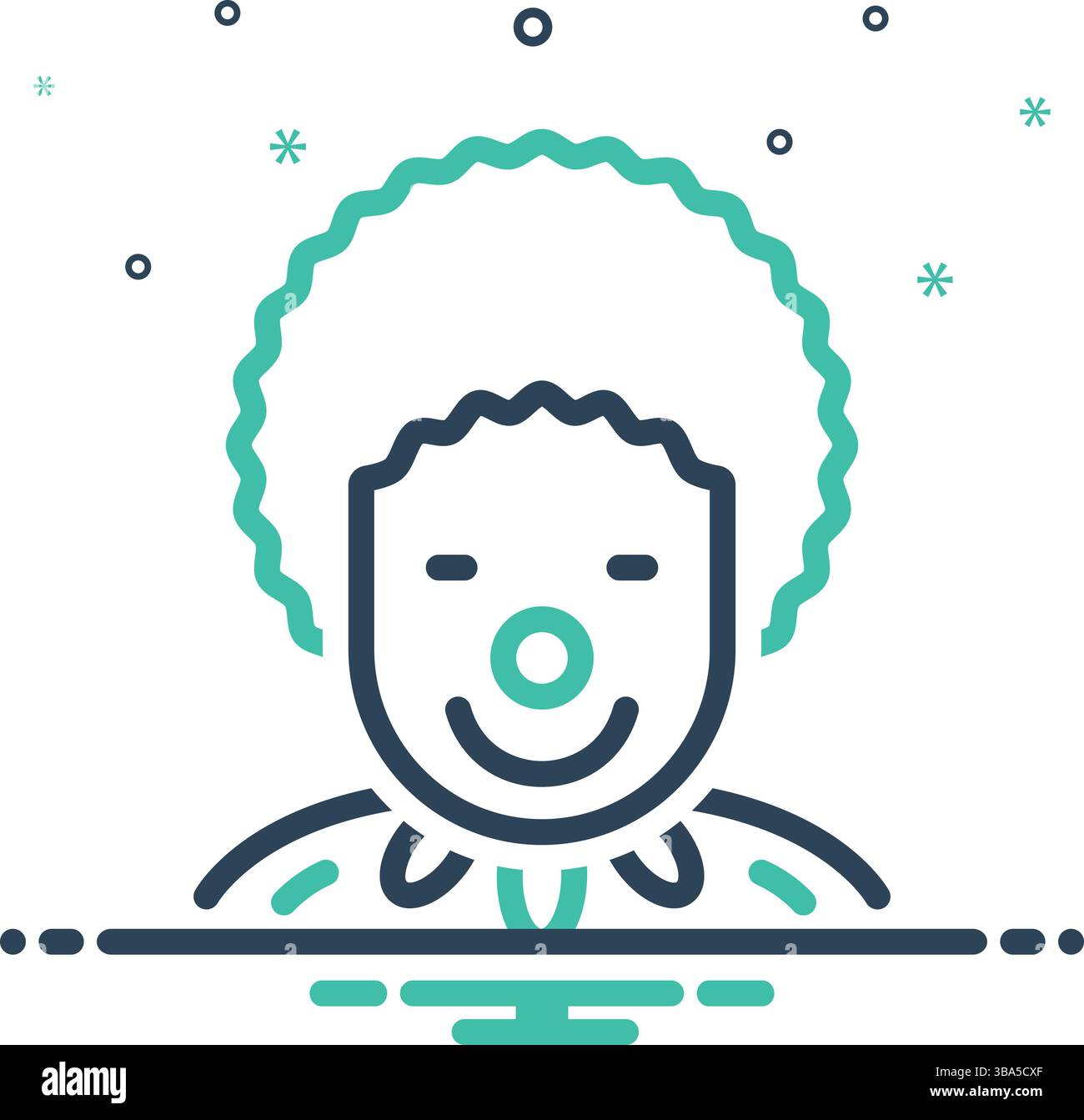 Icona per clown, buffoni Illustrazione Vettoriale